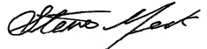KFB Steve Meek black ink signature on white background