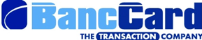 dark blue and light blue banccard company logo on white background.