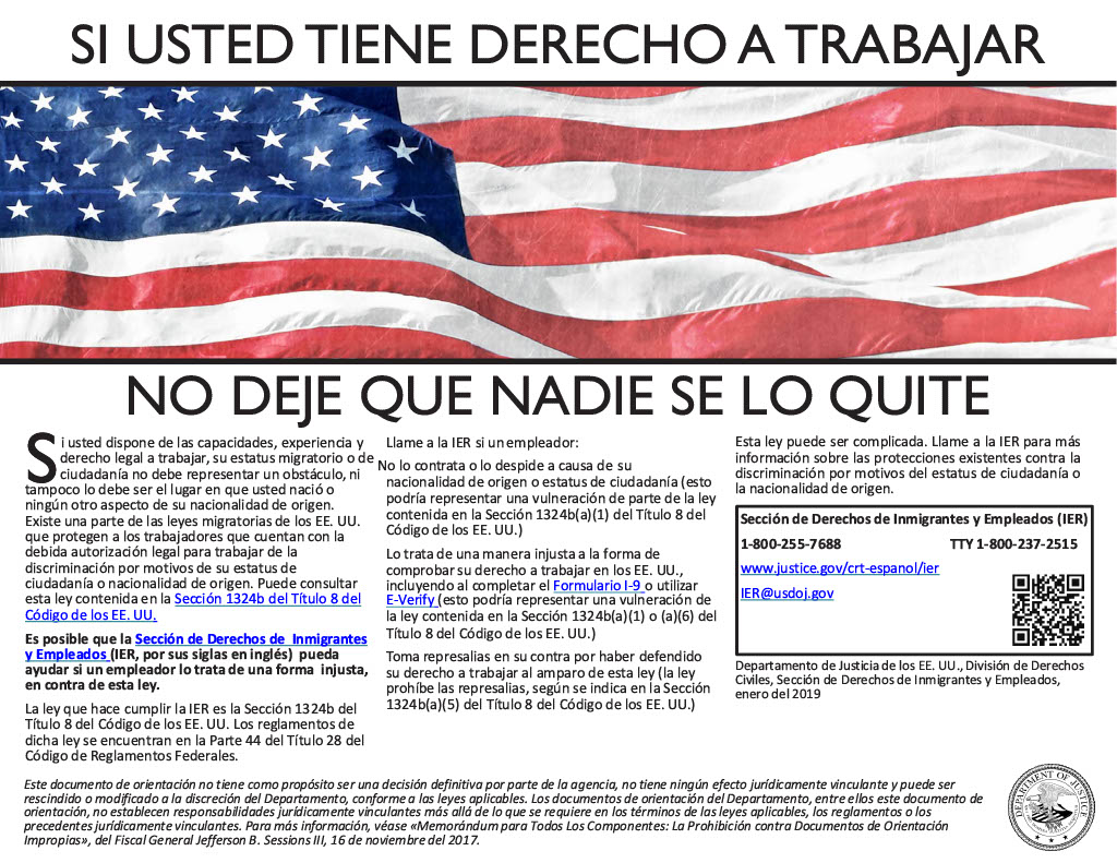 Spanish labor poster