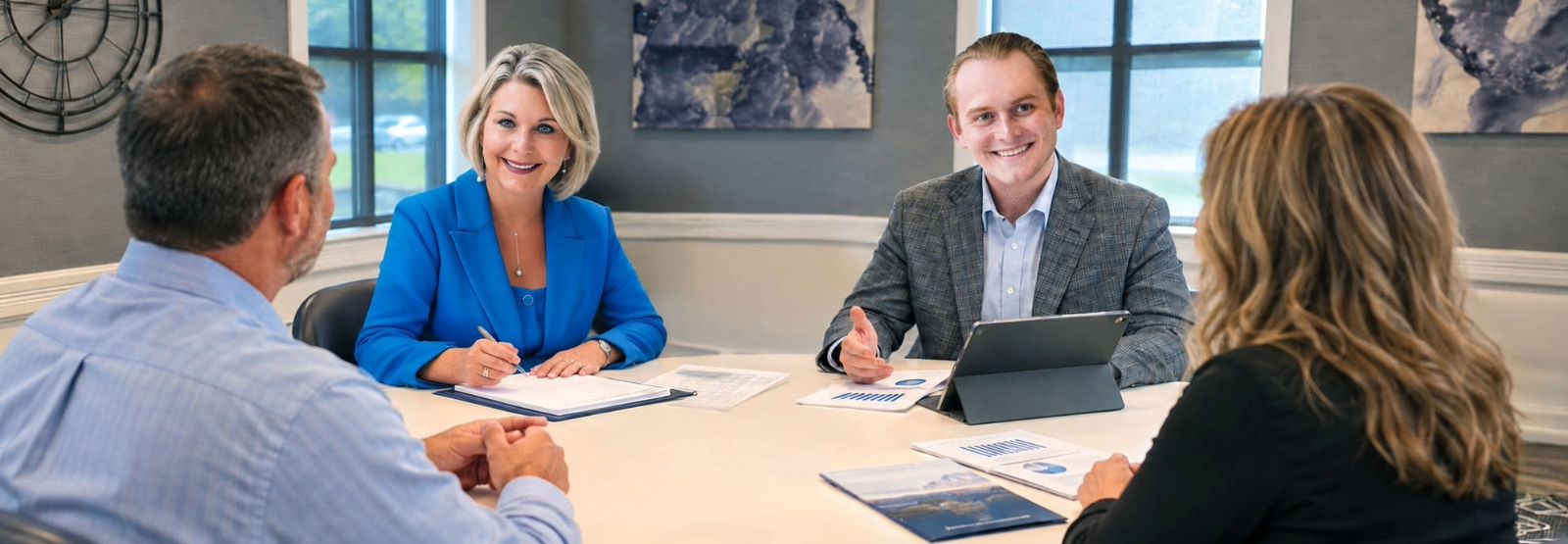 KFB professionals speaking with clients