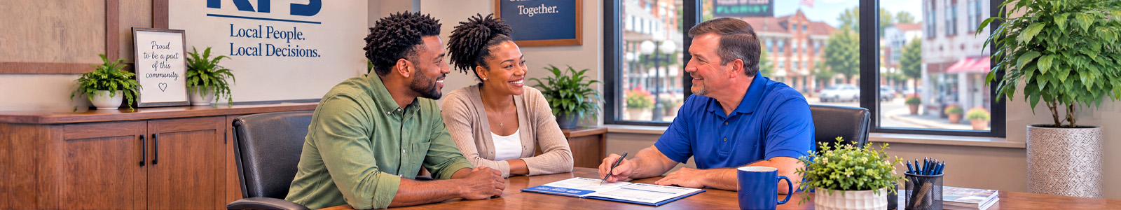 Couple discussing mortgage options